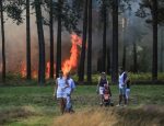 حريق هائل يوقف بطولة وينتورث للجولف
