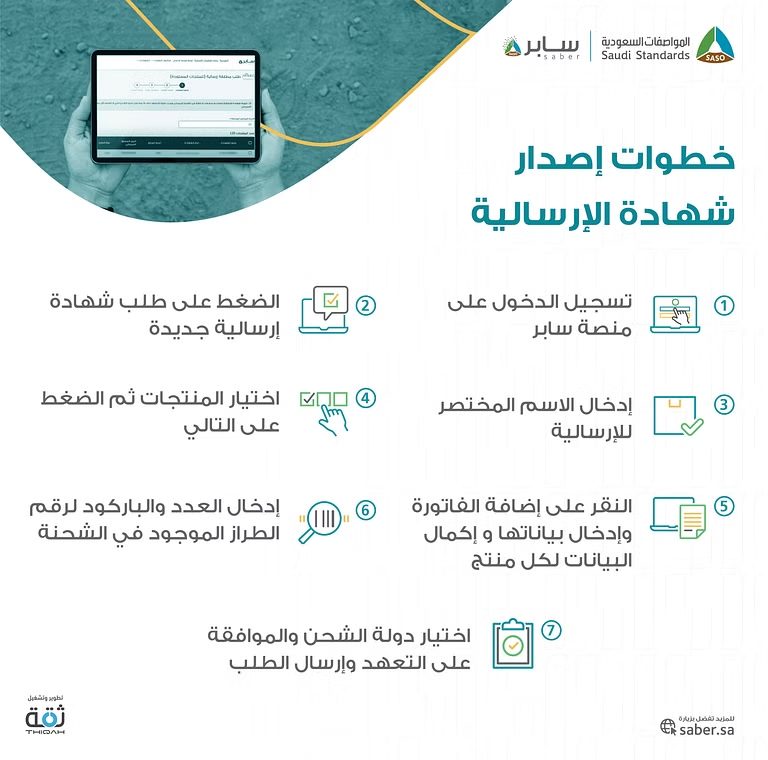 “سابر”: شهادة إرسالية لكل شحنة غير مخصصة للمستهلك.. تعرف على خطوات ...