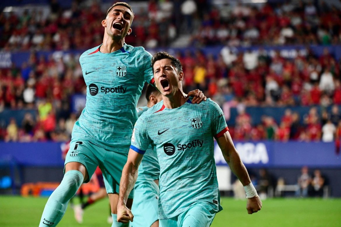 برشلونة يفوز على أوساسونا 2-1