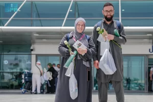 مطار الأمير عبدالمحسن بن عبدالعزيز الدولي بينبع يستقبل أولى رحلات ضيوف الرحمن من ألمانيا 